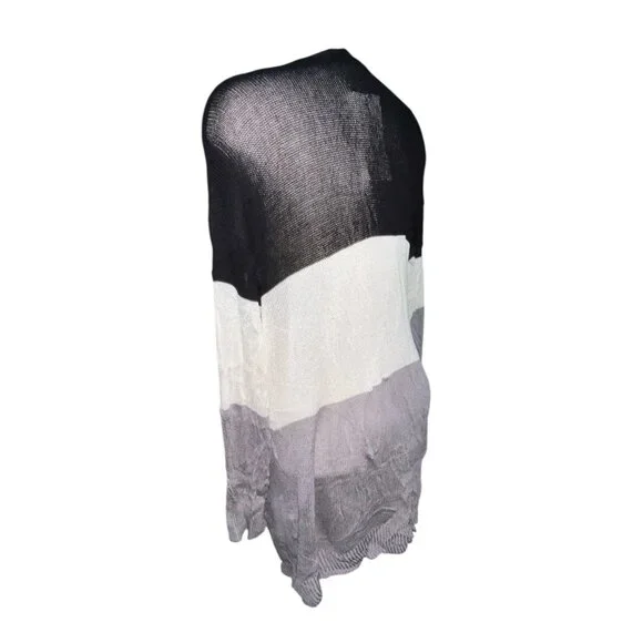 BloomChic Open Front Lightweight Color Block Cardigan Sz 12 (Large) Womens Pocke - Picture 6 of 11